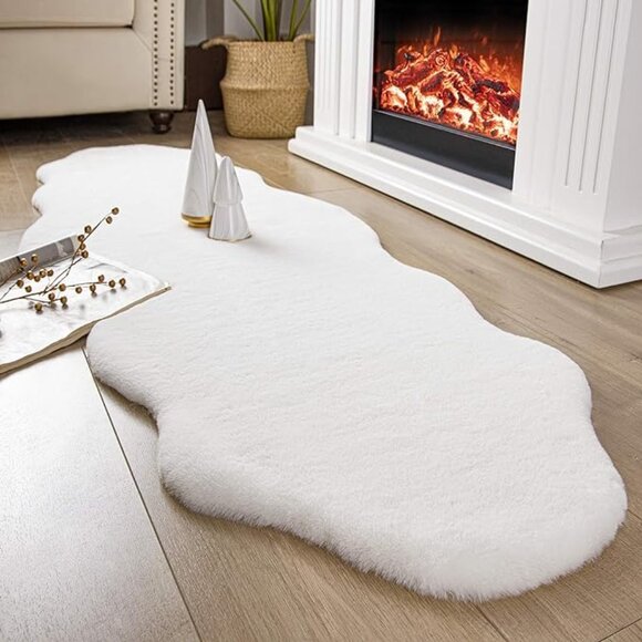 Soft fluffy faux fur runner rug  2x6 ft - Picture 8 of 9